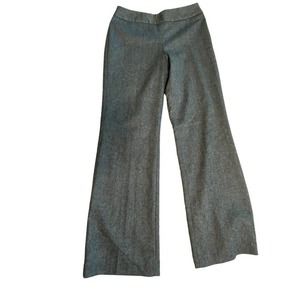 Talbots Womens 8 Black Label Lined Wool Blend Dress Pants Flat Front Side Zip